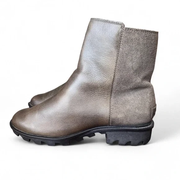 Sorel Phoenix Zip Boots Women's 9 Olive Green Leather Suede Waterproof Winter - Picture 10 of 16